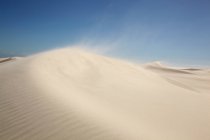 Ветер дует песок по дюнам — стоковое фото