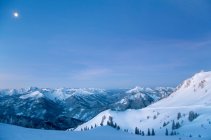 Вид на снежный пейзаж — стоковое фото