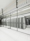 Fenced off section in data storage warehouse — Stock Photo