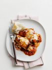 Eggplant canneloni on plate — Stock Photo
