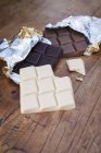 Différentes barres de chocolat — Photo de stock