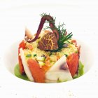 Teller mit sardinischem Couscous — Stockfoto
