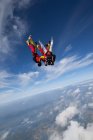 Freefly skydivers over Leutkirch, Germany — Stock Photo