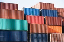 Stacks of cargo containers — Stock Photo