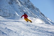 Skifahren in Kuhtai, Tirol, Österreich — Stockfoto