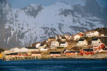 Рыболовецкая деревушка Рено, Норвегия — стоковое фото