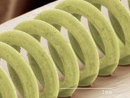 Coloured scanning electron micrograph of a spring — Stock Photo