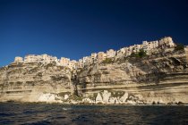 Town of Bonifacio on edge of cliff — Stock Photo