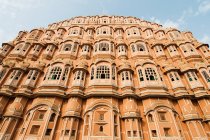 Low angle view of Hawal mahal against blue sky, india — Stock Photo