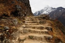 Steps in Himalayas on way from Namche Bazaar — Stock Photo
