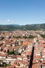 Aerial view of old town buildings roofs, Florence, Italy — Stock Photo