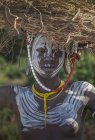 Femme de la tribu Mursi, vallée d'Omo, Éthiopie — Photo de stock