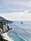 Vista da costa e do mar, Big Sur, Califórnia, EUA — Fotografia de Stock