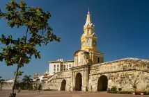 Observing view of City gate cartagena — Stock Photo
