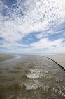 Ahipara Spiaggia con cielo nuvoloso — Foto stock