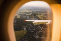 Vista dall'aereo in rotta Helsinki-Berlino, Germania — Foto stock