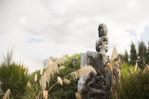Мальовничим видом маорі різьблення, Нова Зеландія — стокове фото