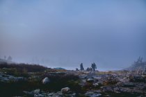 Wanderer im Lager, sarkitunturi, Lappland, Finnland — Stockfoto