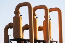 Industrial pipes with clear sky — Stock Photo