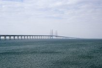 Vista a distanza del ponte di Oresund durante il giorno — Foto stock