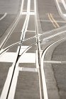 View of cable car tracks, san francisco — Stock Photo