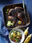 Chillies Adobo Rubbed Chicken, top view — Stock Photo
