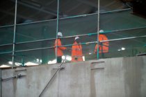 Builders on a construction site — Stock Photo
