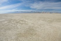 Scenic view of Arid salt flats of California — Stock Photo