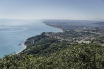 Erhöhter Blick auf den Strand von Sirolo, Italien — Stockfoto