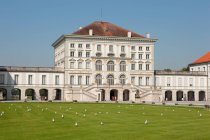 Vista para o Palácio de Nymphenburg, Munique, Alemanha — Fotografia de Stock