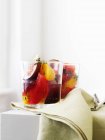 Glasses of stewed fruits — Stock Photo