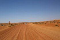 Пустеля дороги в піски Wahiba — стокове фото