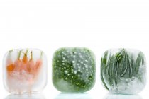 Carottes congelées pois et haricots verts — Photo de stock