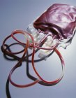 Bag containing a donation of blood for use in transfusions — Stock Photo