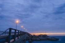 Coastal crossing at dusk — Stock Photo