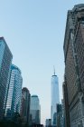 Distrito financiero, One World Trade Center, Nueva York, EE.UU. - foto de stock