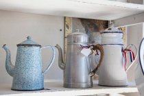 Old enamel Coffee pots — Stock Photo