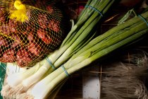 Blick aus der Höhe auf frisches Gemüse, Nahaufnahme — Stockfoto