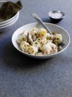 Pasta with chicken and cheese — Stock Photo