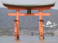Наблюдаю вид на ворота Тории, япония — стоковое фото