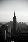 Вид с воздуха на Эмпайр-стейт-билдинг и Нью-Йорк — стоковое фото