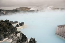 Blue lagoon sources thermales géothermiques — Photo de stock