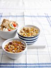 Breakfast cereal with fruits — Stock Photo