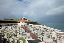 Вид с воздуха на кладбище, Сан-Хуан, Пуэрто-Рико — стоковое фото