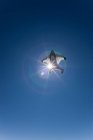 Wingsuit voando sobre Grenchen, Berna, Suíça — Fotografia de Stock