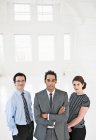 Business people standing in office, selective focus — Stock Photo