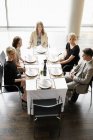 Pessoas de negócios almoçando reunião — Fotografia de Stock