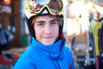 Boy on skiing holiday — Stock Photo