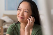 Mature woman on cell phone — Stock Photo
