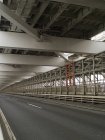 Survol, construction de ponts métalliques urbains — Photo de stock
